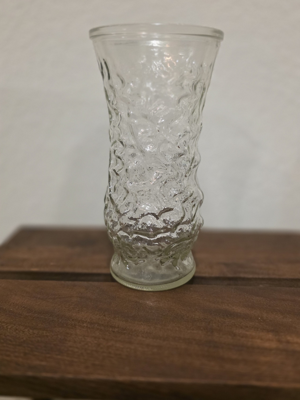 Textured Clear Glass Vase